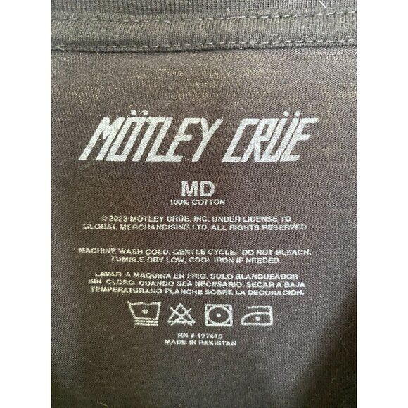 Mötley Crüe Dr. Feelgood Graphic T-Shirt Medium Black Band Merch Short Sleeve - Picture 3 of 5
